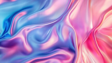 Obraz premium Abstract Colorful Satin Fabric Textile with Soft Waves and Shimmer