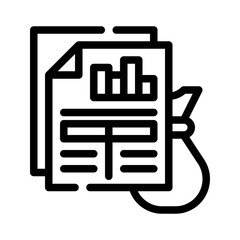 Fototapeta premium balance sheet line icon