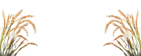 wheat rice frame corner