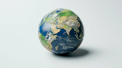 Fototapeta premium A Stunning 3D Model of Planet Earth: Detailed Geography and Environmental Textures