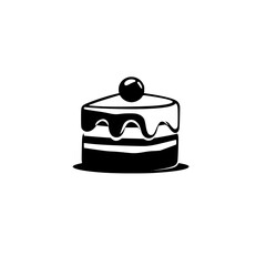 A delectable slice of layered cake, adorned with a luscious berry and creamy icing. Perfect for birthdays or any special occasion!