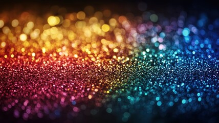 Dramatic rainbow glitter action studio photography high-standard close-up bold concept