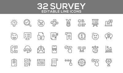 Survey Line Icons