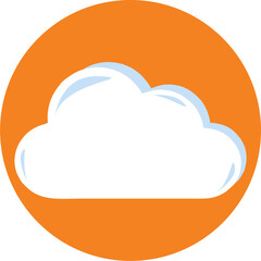 Vector icon cloud, hot weather