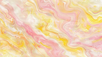 Fototapeta premium Abstract Swirling Marble Texture in Pink and Yellow Hues