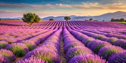 Fototapeta premium Fragrant Lavender Fields in Provence , fragrant plants