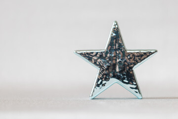 turquoise metallic shining star decoration