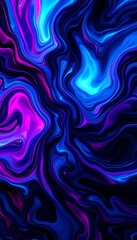 Fototapeta premium Fluid Neon Swirls: A Psychedelic Abstract Painting