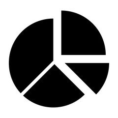 Pie Chart Glyph Icon Design