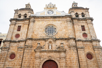 The magnificent cathedral in Cartagena de Indias, Colombia (Cathedral of Saint Catherine of Alexandria).
