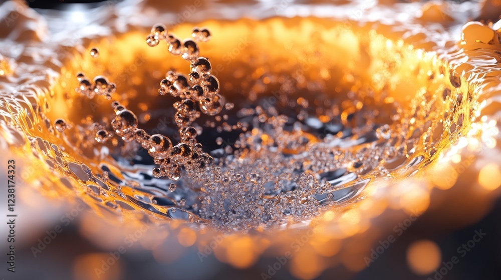 Poster 3d animation of a neutron entering a material and causing changes at the atomic level
