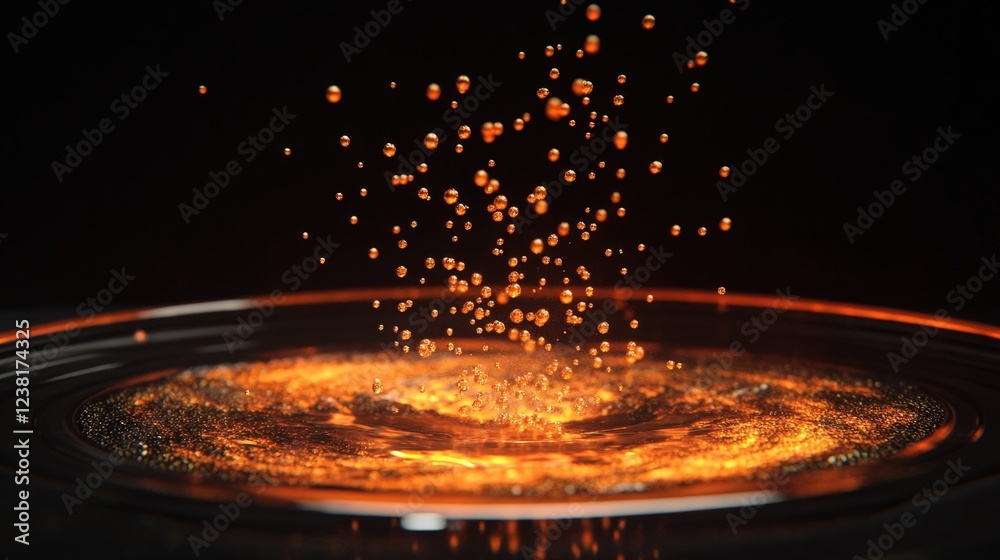 Poster 3d animation of a neutron entering a material and causing changes at the atomic level