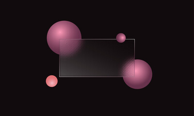 Glasmorphism style website page template.