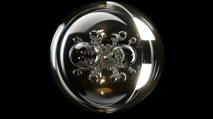 3D render of a neutron with quarks inside it, showcasing its neutral charge and composition.