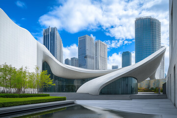 Modern city architecture cityscape buildings