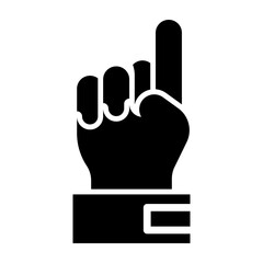 Foam Hand Glyph Icon Design