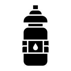 Water Bottles Glyph Icon Design