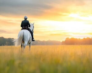 Concept of freedom and tranquility, as the rider