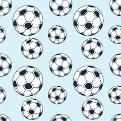 Obraz premium seamless pattern vector illustration soccer ball. Football