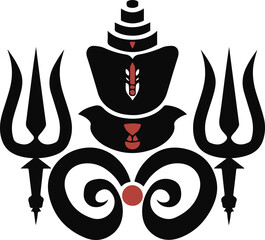 Shiv Lingam Silhouette Vector