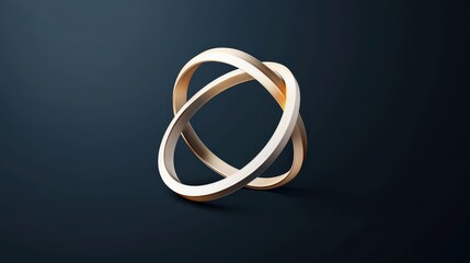 Fototapeta premium A gold and silver ring with a diamond in the center