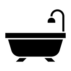 Bathtub Glyph Icon Design