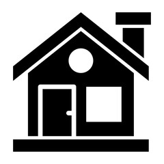 House Glyph Icon Design