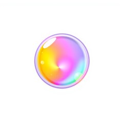 Colorful bubble with gradient effect on white background