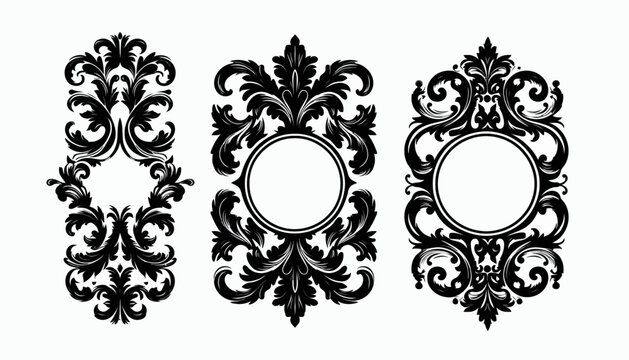 A stunning Venetian Baroque ornament, perfect for framing art, design, and creative projects with timeless elegance.