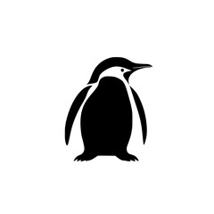 Obraz premium Majestic Penguin: A Stunning Black and White Vector Illustration of a Penguin