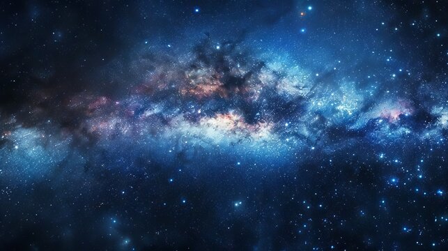 Captivating cosmic panorama showcasing a dazzling array of stars in the vast night sky, highlighting a stunning galaxy in the depths of outer space