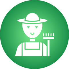 Farmer icon single vector illustration