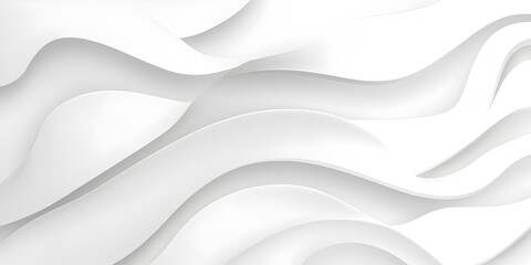 Obraz premium Random offset white fading out organic swoosh and wave shapes geometrical background wallpaper banner pattern with space for text