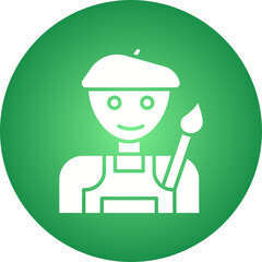 Painter icon single vector illustration