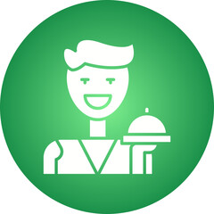 Waiter icon single vector illustration