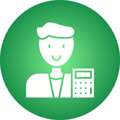 Accountant icon single vector illustration