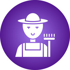 Farmer icon single vector illustration