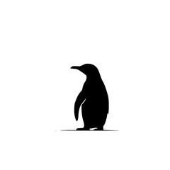 Majestic Penguin Silhouette: A Minimalist Masterpiece of Antarctic Wildlife