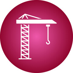 Crane Tower icon single vector illustration