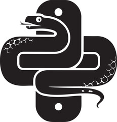 Isolated black python icon Vector, black python Silhouette,black python icon set, black python for logo,color black python Vector illustration, Vector Graphic, EPS 10 , clip art work