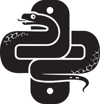 Isolated black python icon Vector, black python Silhouette,black python icon set, black python for logo,color black python Vector illustration, Vector Graphic, EPS 10 , clip art work