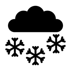 Snow Fall Glyph Icon Design