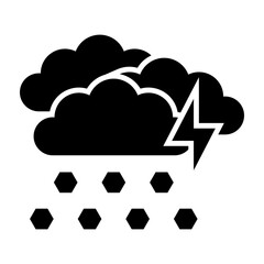 Hail Glyph Icon Design