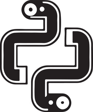 Isolated black python icon Vector, black python Silhouette,black python icon set, black python for logo,color black python Vector illustration, Vector Graphic, EPS 10 , clip art work