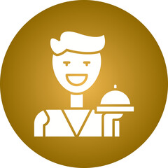 Waiter icon single vector illustration