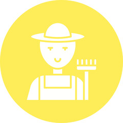 Farmer icon single vector illustration