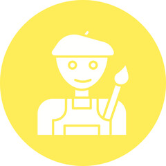 Painter icon single vector illustration