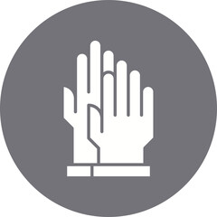 Gloves icon single vector illustration