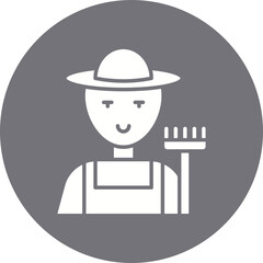 Farmer icon single vector illustration