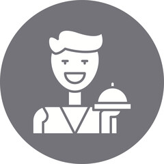 Waiter icon single vector illustration